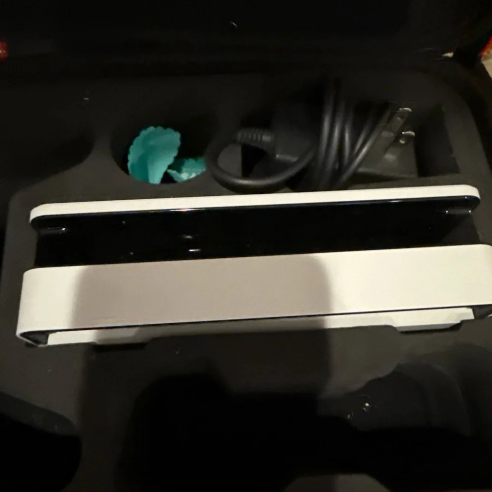 Handheld Gaming Console with White and Black Design